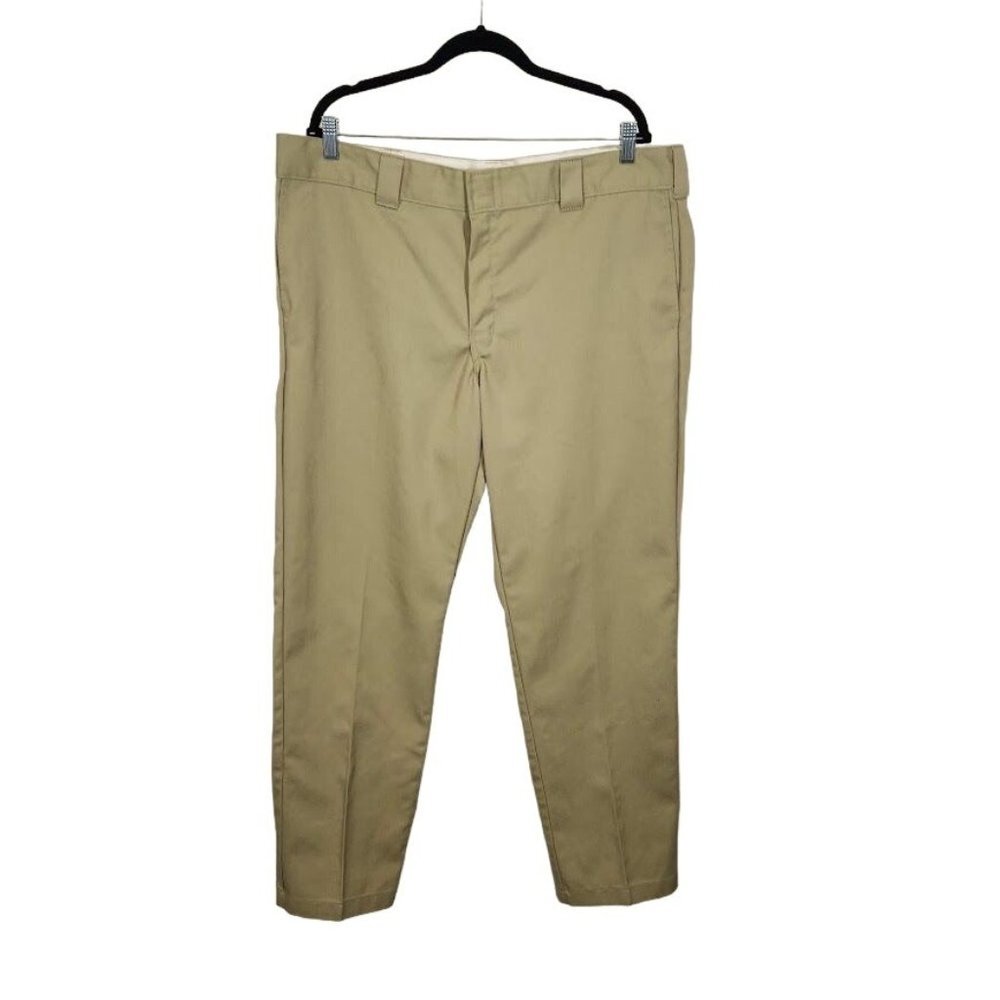 Dickies Men's 873 Slim Fit‎ Work Pants in Khaki - Size 40x32